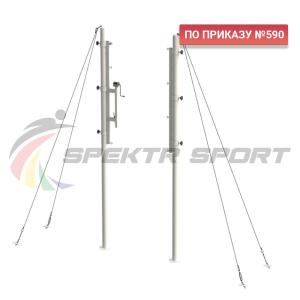 Купить Стойки волейбольные универсальные на фланцах и растяжках в Стерлитамаке 