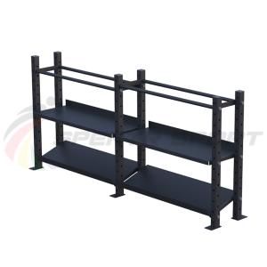 Купить Модульный стеллаж для гантелей, гирь и медболов 3780х430х1200 (2 секции) в Стерлитамаке 